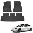 Tesla Model 3 - 3D Allværsmatter. høy kant. (Foran & bak) thumbnail