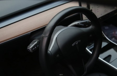 Karbon deksel gir & blinklys spak - Tesla Model 3 & Y